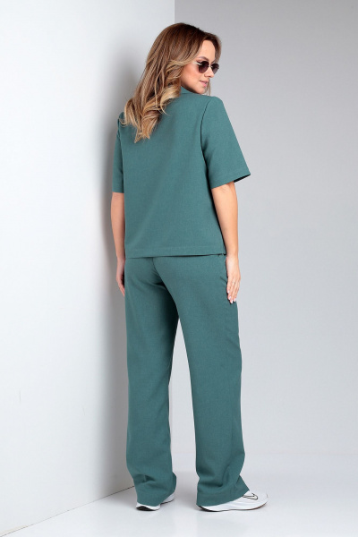 Брюки, жакет Liona Style 857 изумруд - фото 2