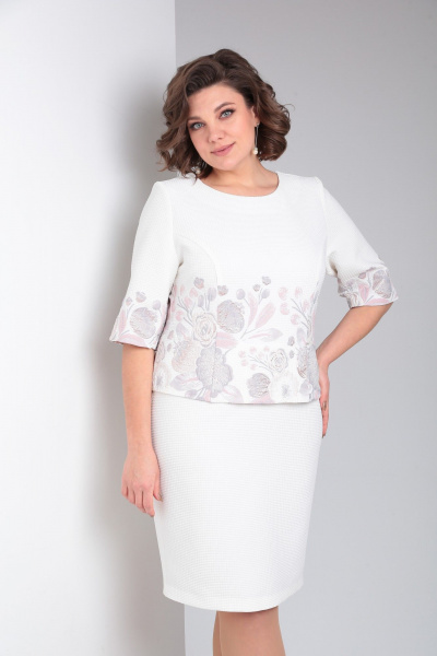 Платье Pocherk 1-032 белые_цветы - фото 8