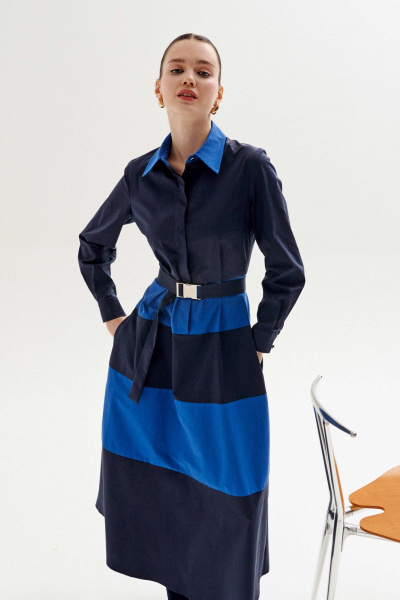 Платье Lokka 1323 синий-голубой - фото 7