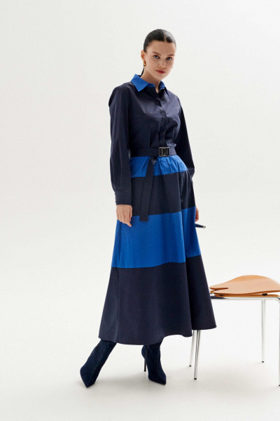 Платье Lokka 1323 синий-голубой - фото 6