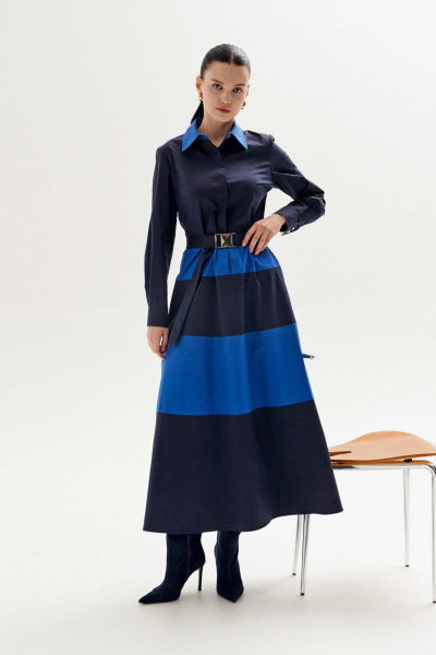 Платье Lokka 1323 синий-голубой - фото 1