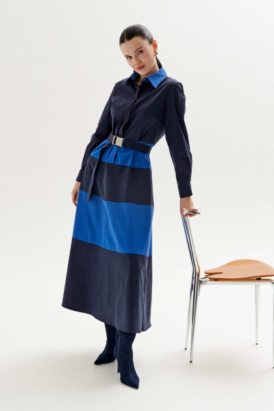 Платье Lokka 1323 синий-голубой - фото 4