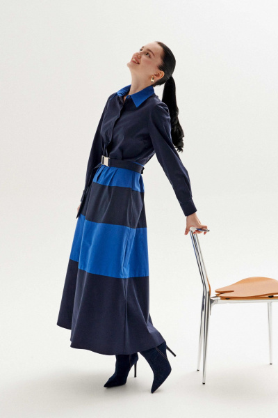 Платье Lokka 1323 синий-голубой - фото 3