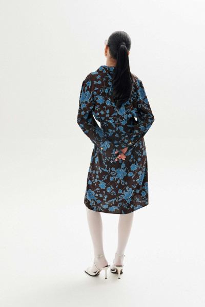 Платье Lokka 1329 коричневый_голубой - фото 2