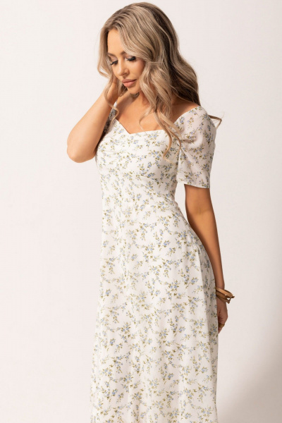 Платье Golden Valley 4982 белый_с_голубым - фото 3