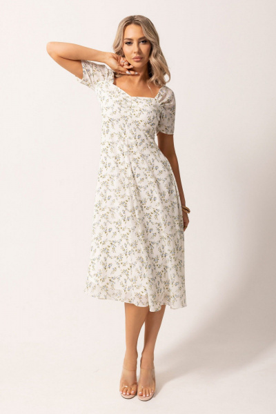 Платье Golden Valley 4982 белый_с_голубым - фото 2