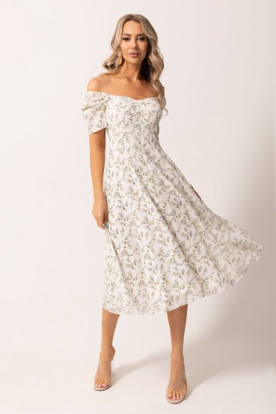 Платье Golden Valley 4982 белый_с_голубым - фото 1