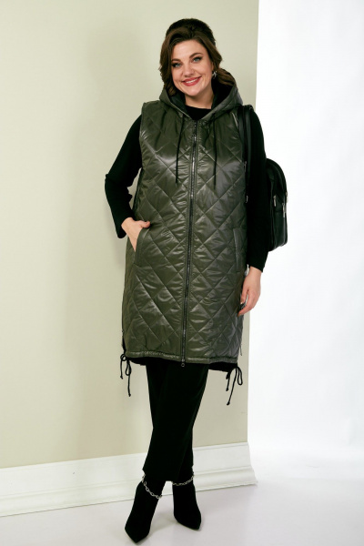 Жилет Shetti 2141 хаки - фото 4