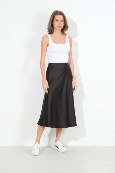 Классический белый топ с коротким рукавом из хлопка и трикотажа Luitui R5065 белый - фото 1