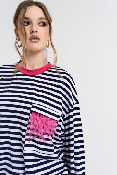 Джемпер MilMil 1070-3P Брайтон/розовый - фото 3