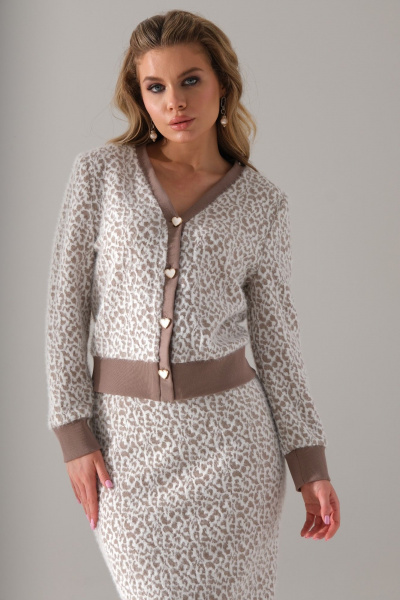 Кардиган, юбка Galean Style 903-1 беж - фото 7