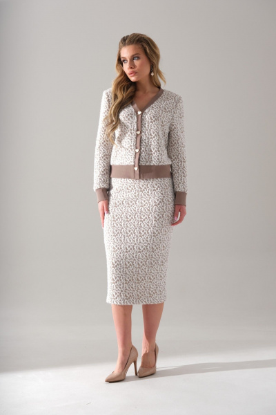 Кардиган, юбка Galean Style 903-1 беж - фото 3