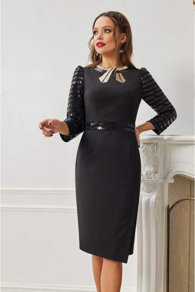 Нарядное платье с вышивкой и отрезной талией Lissana 4632 - фото 2