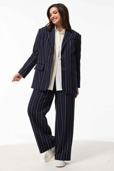 Брюки, жакет Mislana 993 синий - фото 1