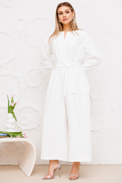 Комбинезон, пояс Amberа Style 1075 молоко - фото 3