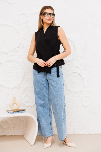 Жилет на запах деловой и повседневный из текстиля Ambera Style 1080 - фото 1