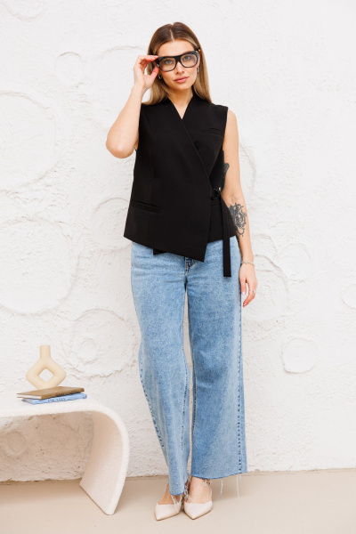 Жилет на запах деловой и повседневный из текстиля Ambera Style 1080 - фото 2