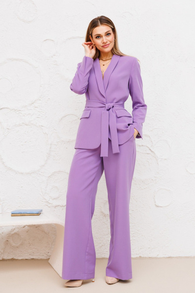 Костюм двухпредметный из текстиля, жакет и брюки Ambera Style 2041 - фото 3