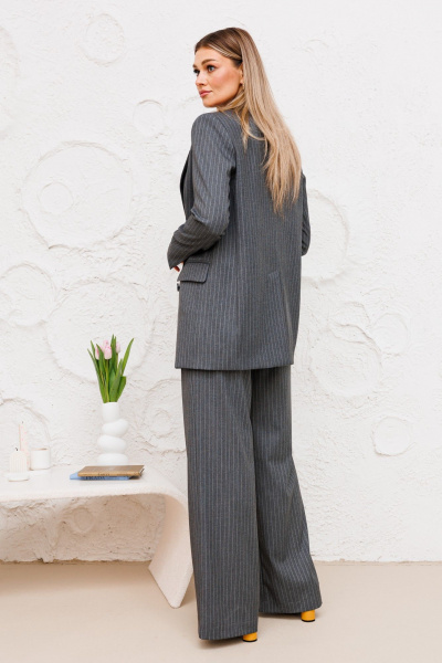 Костюм трёхпредметный из текстиля, жакет брюки и галстук Amberа Style 2058 - фото 6