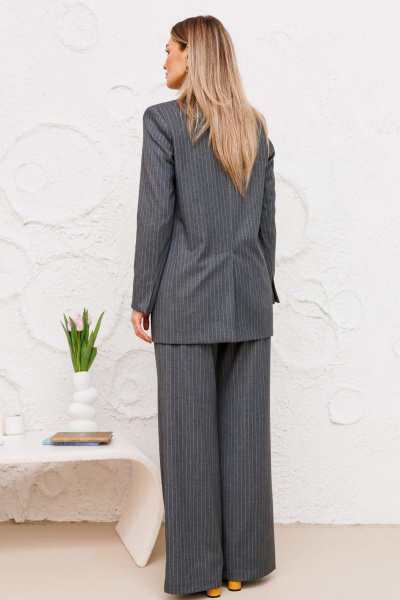 Костюм трёхпредметный из текстиля, жакет брюки и галстук Amberа Style 2058 - фото 5