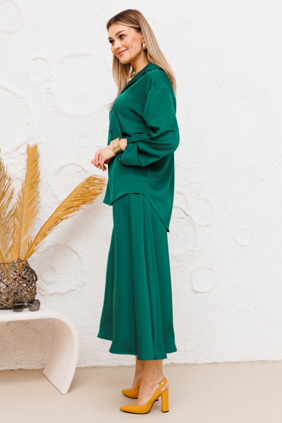 Рубашка Ambera Style 1066и изумруд - фото 8