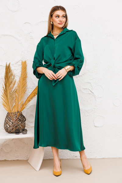 Рубашка Ambera Style 1066и изумруд - фото 1