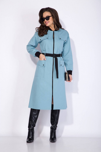 Платье Liliana 1231 небесный - фото 4