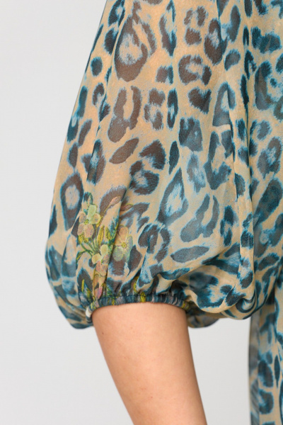 Платье ANASTASIA MAK 1150 бирюзовый_мультиколор - фото 10