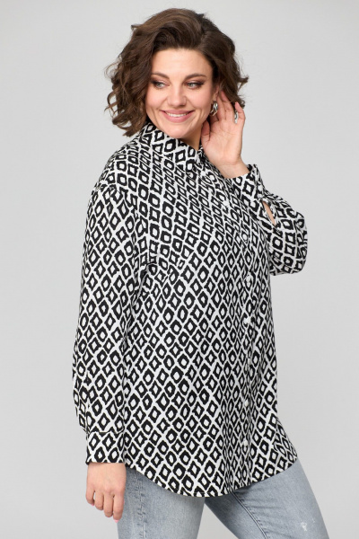 Блуза ANASTASIA MAK 1165 молочно-черный - фото 6