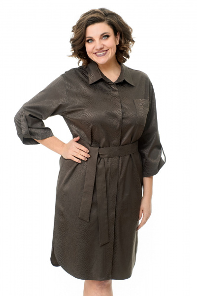 Платье Abbi 1025 коричневый_принт - фото 12