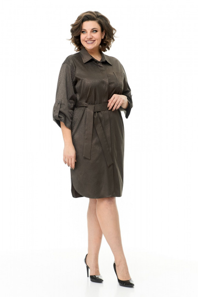 Платье Abbi 1025 коричневый_принт - фото 5