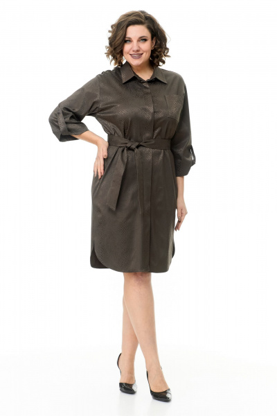 Платье Abbi 1025 коричневый_принт - фото 1