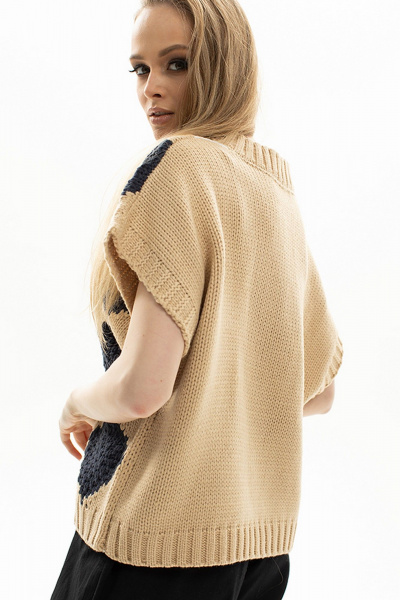 Жилет Diva 1714 бежевый - фото 4