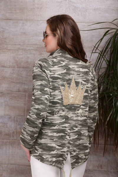 Мультиколорный комплект куртка, футболка и брюки на каждый день из текстиля TAiER 1177-1 - фото 3