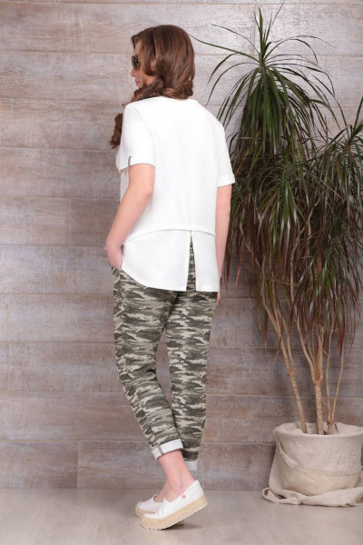 Мультиколорный комплект куртка, футболка и брюки на каждый день из текстиля TAiER 1177-1 - фото 2