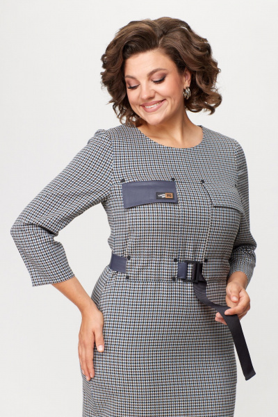 Платье Bonna Image 853-1 синий_лапка - фото 5