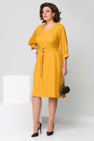 Платье Асолия 2667 горчица - фото 2