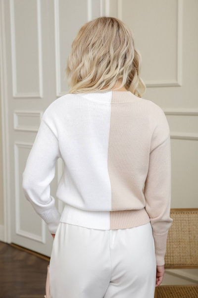 Джемпер Romgil РВ0024-ХЛ2 крем-брюле,белый - фото 2