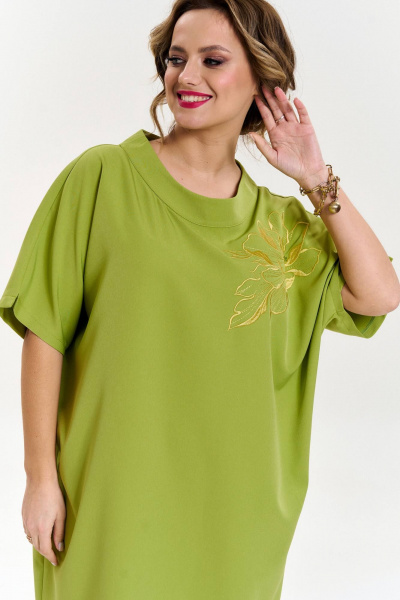 Элегантное платье летучая мышь с вышивкой и романтичным стилем SOVA 11223 - фото 4