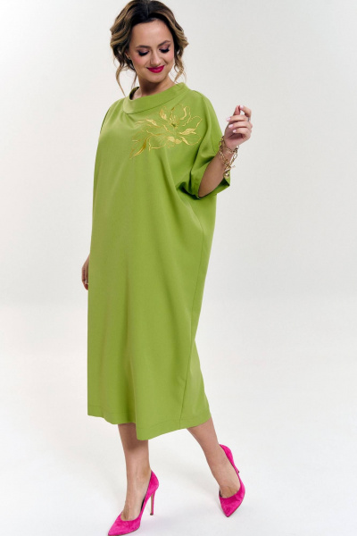 Элегантное платье летучая мышь с вышивкой и романтичным стилем SOVA 11223 - фото 1