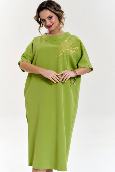 Элегантное платье летучая мышь с вышивкой и романтичным стилем SOVA 11223 - фото 2