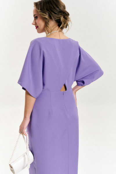 Платье свободное с разрезом и запахом спиной, Лето SOVA 11222 лаванда - фото 7