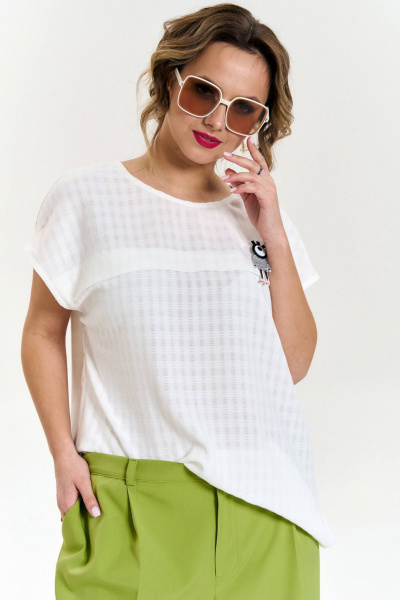 Комплект из блузона и брюк палаццо для офиса и повседневной носки SOVA 11219 - фото 3