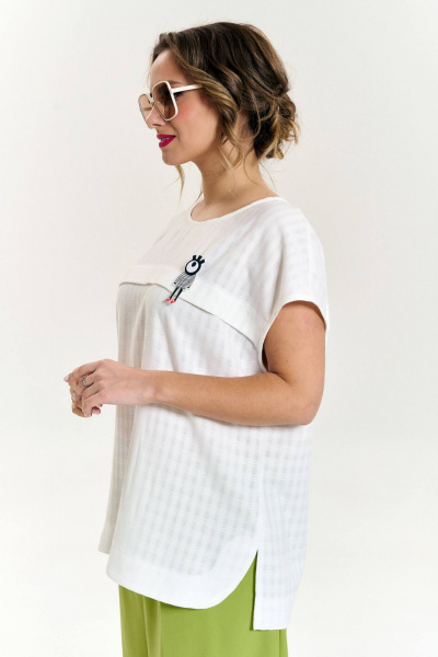 Комплект из блузона и брюк палаццо для офиса и повседневной носки SOVA 11219 - фото 7