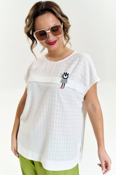 Комплект из блузона и брюк палаццо для офиса и повседневной носки SOVA 11219 - фото 6