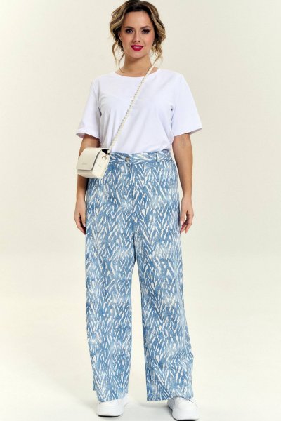 Палаццо брюки из тонкого джинса с карманами SOVA 11218 - фото 1