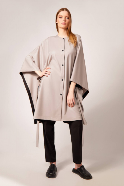 Брюки, платье Rivoli 7146.1+5196 пудрово-серый/
чёрный - фото 2