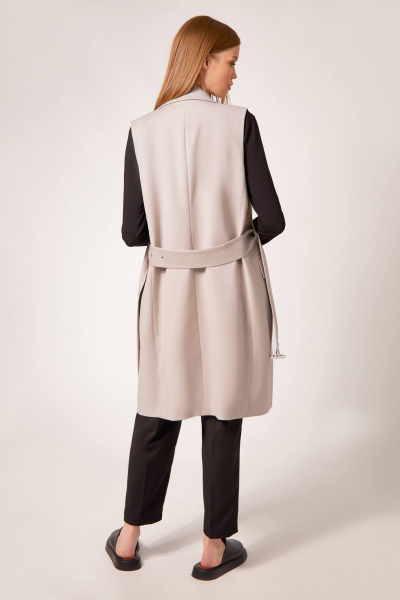 Брюки, жилет Rivoli 8056.1+5196 пудрово-серый/
чёрный - фото 3