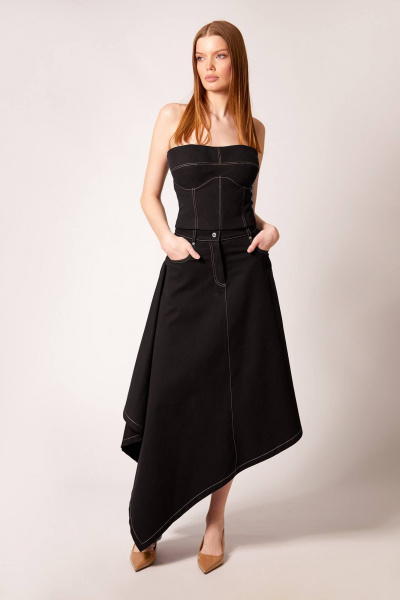 Топ, юбка Rivoli 2372+4046 чёрный - фото 1