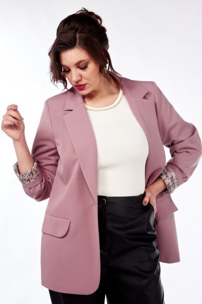 Жакет Демисезонный прямой на подкладке Matini 4.1582/1 розовый - фото 23